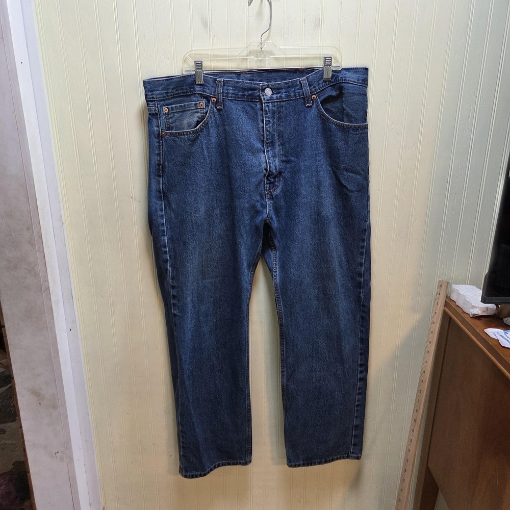 Levis 505 Jeans Mens 40x31 Blue Regular Fit Straight Denim Pants‎ Medium Wash